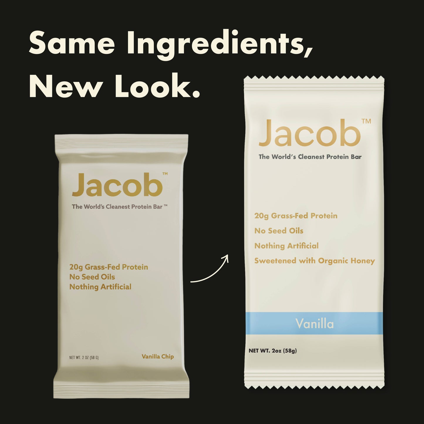 Jacob Protein Bar - Grass-Fed Organic Protein Snack Bar 9ct