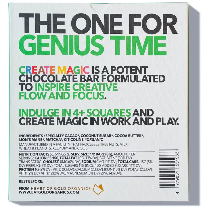 CREATE MAGIC a Potent, Functional & Delicious Chocolate Bar