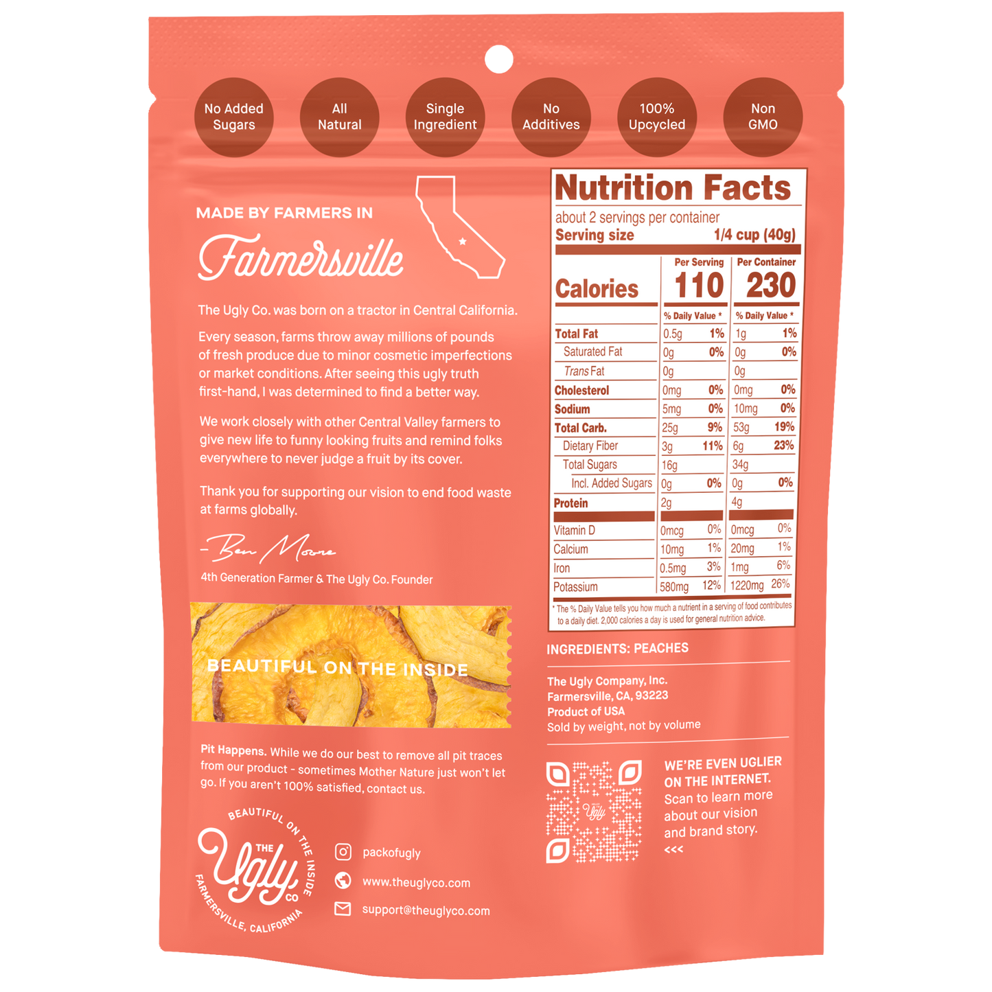 3oz Dried & Sliced Peaches