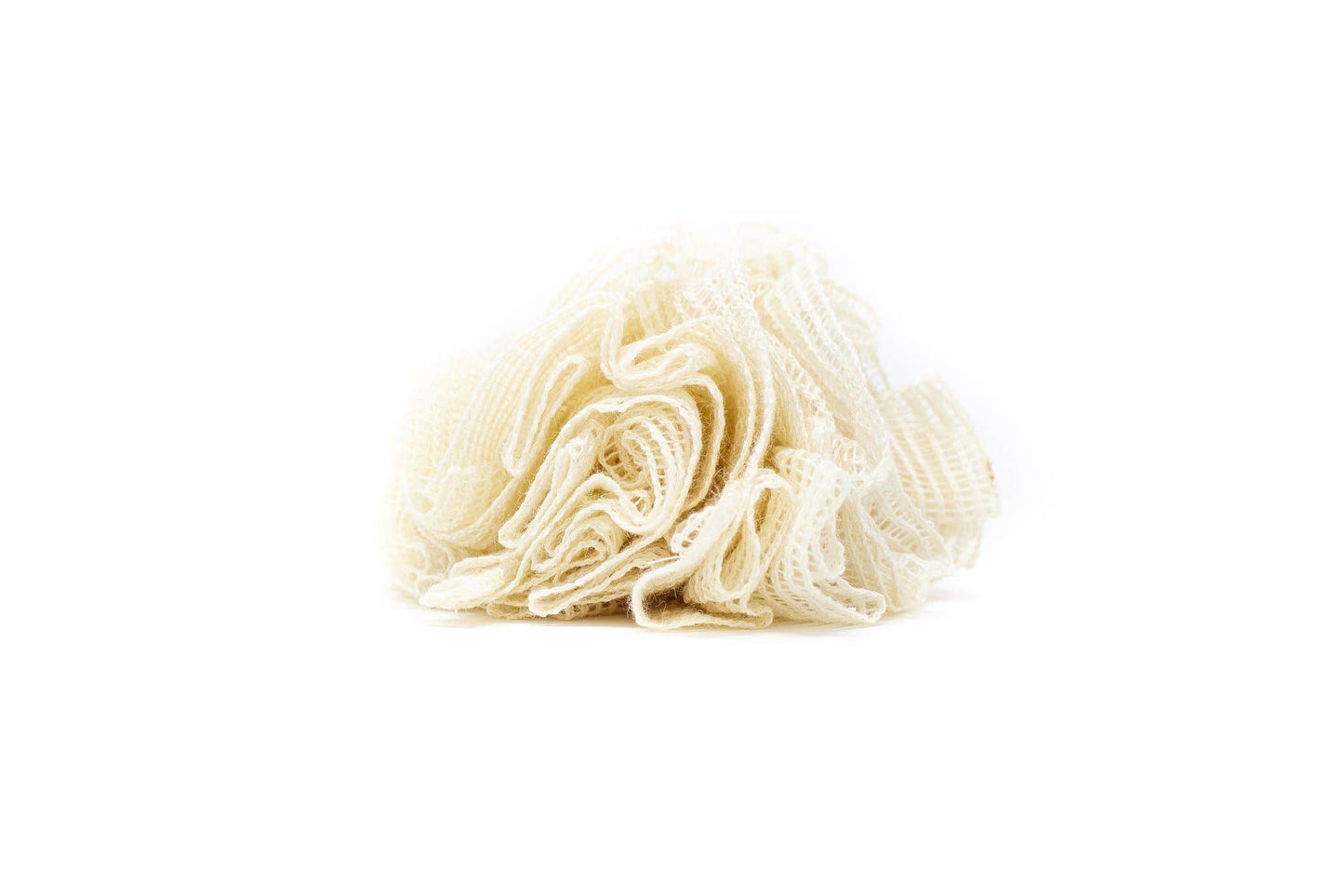 Natural Mesh Bath Pouf – Plant-Based Ramie Loofah