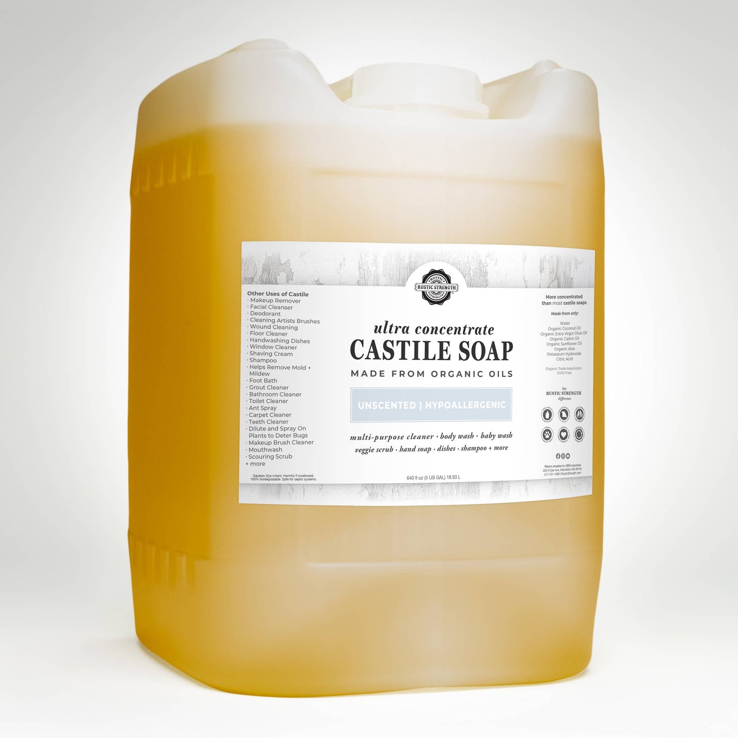 Organic Castile Soap - Concentrated | Thick & Long Lasting