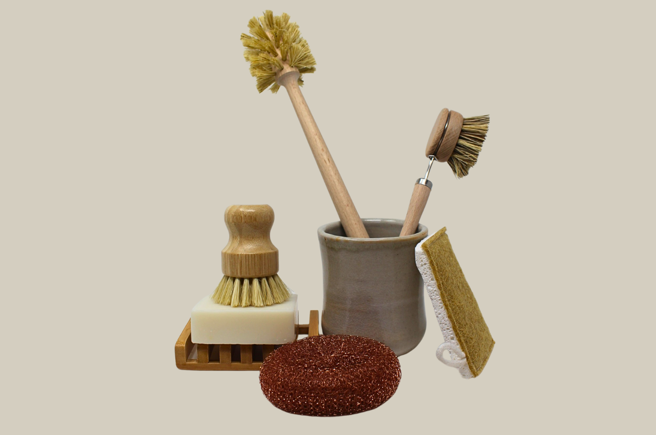 Cellulose Sponge with Sisal Scrubber – Plastic-Free Kitchen
