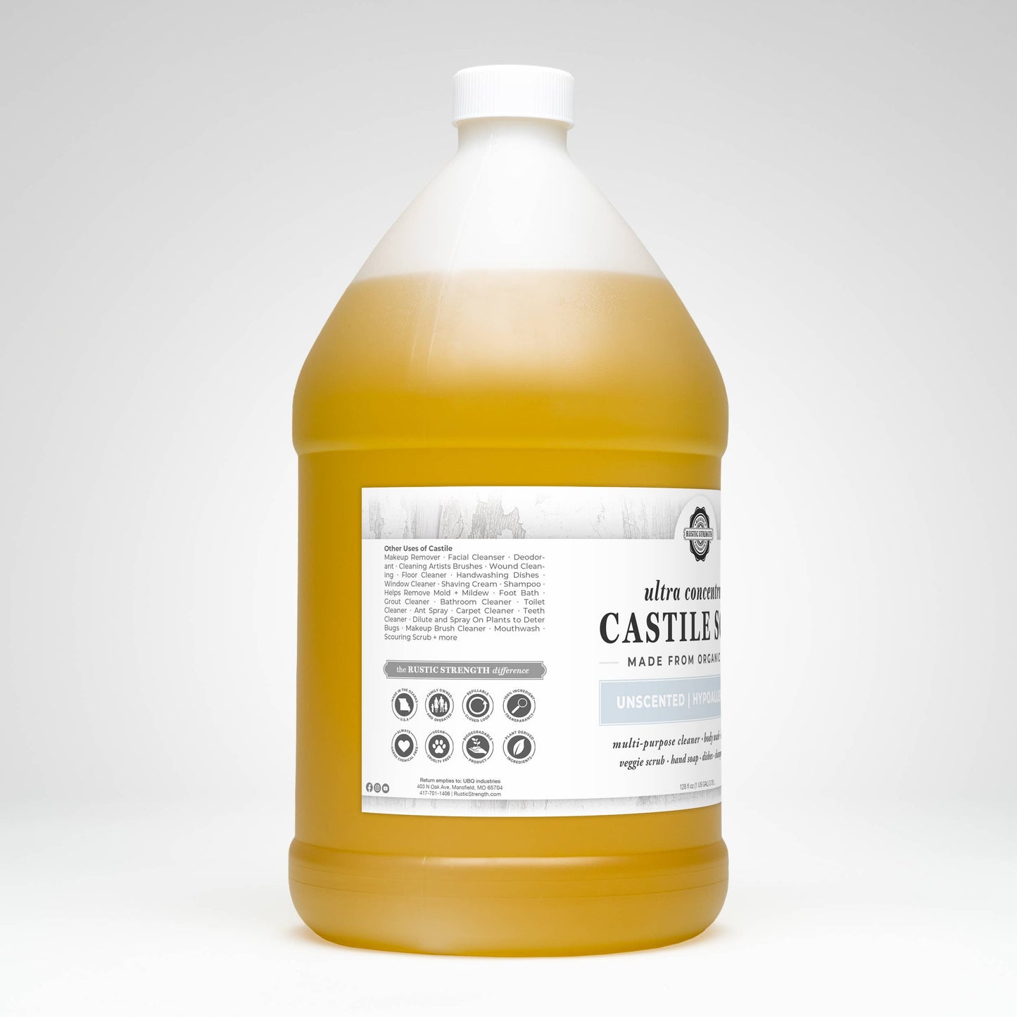 Organic Castile Soap - Concentrated | Thick & Long Lasting