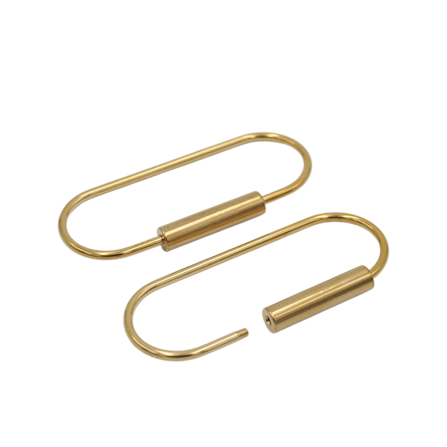 Brass Keyring -Key Fob/Keychain With Screw Closure: Cone