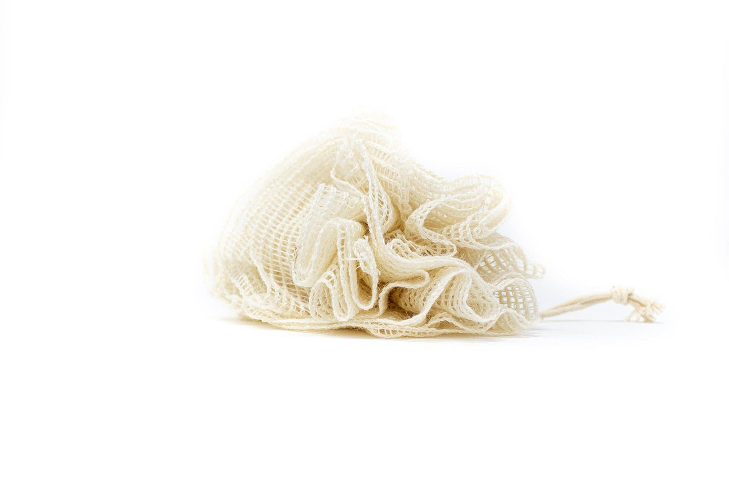 Natural Mesh Bath Pouf – Plant-Based Ramie Loofah