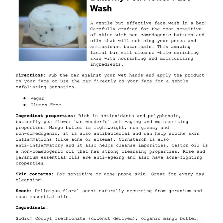 Butterfly Pea Flower Face Wash