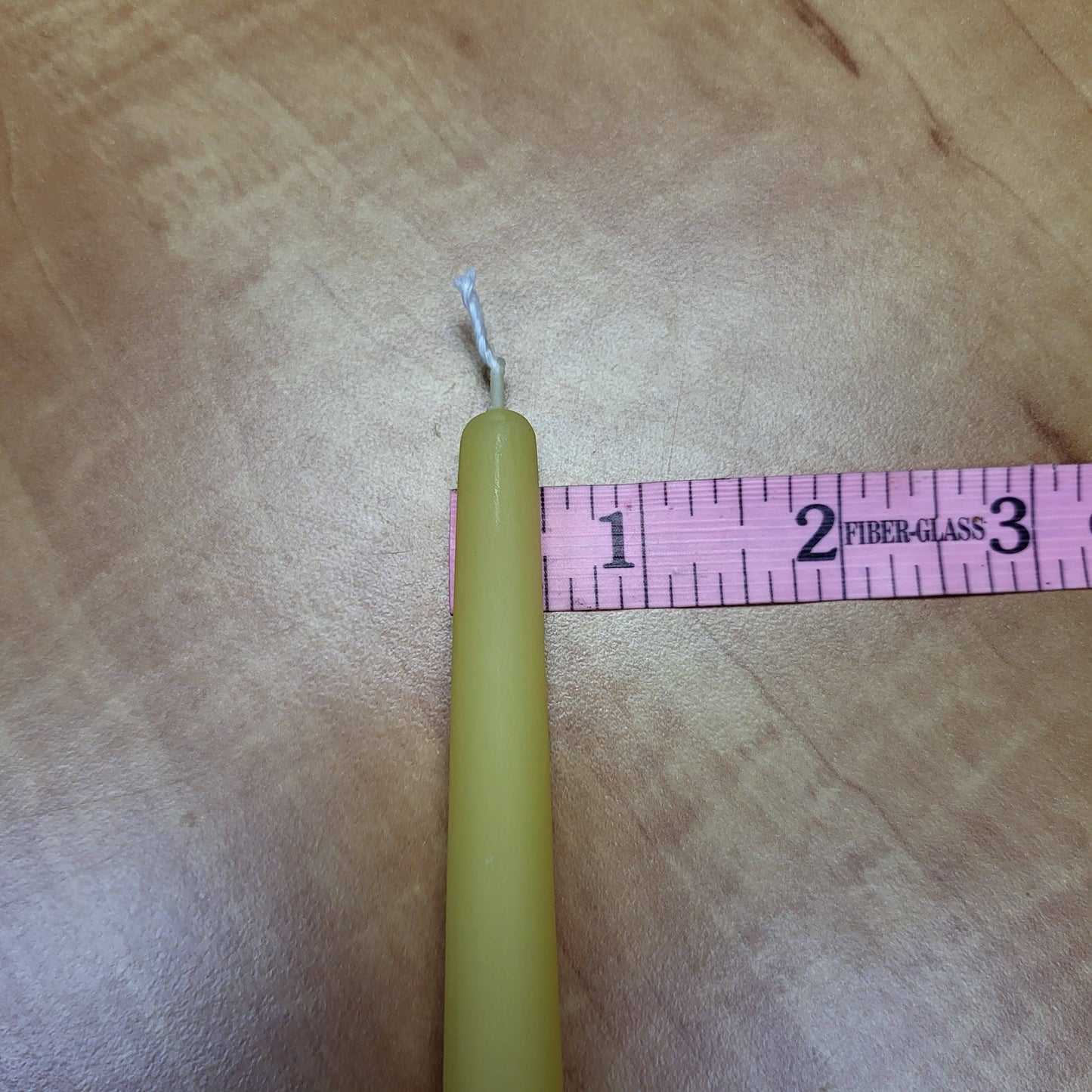 Bulk Handmade 9 in pure beeswax candle stick NO LABELS: Yellow / Vanilla