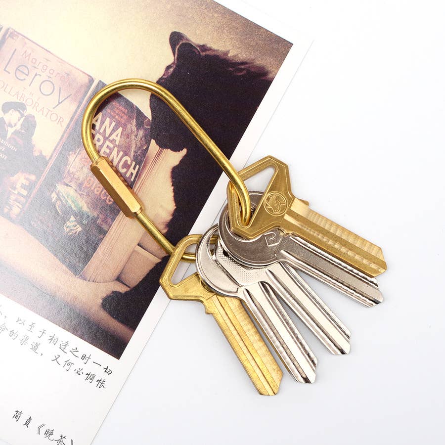 Brass Keyring -Key Fob/Keychain With Screw Closure: Large O Ring