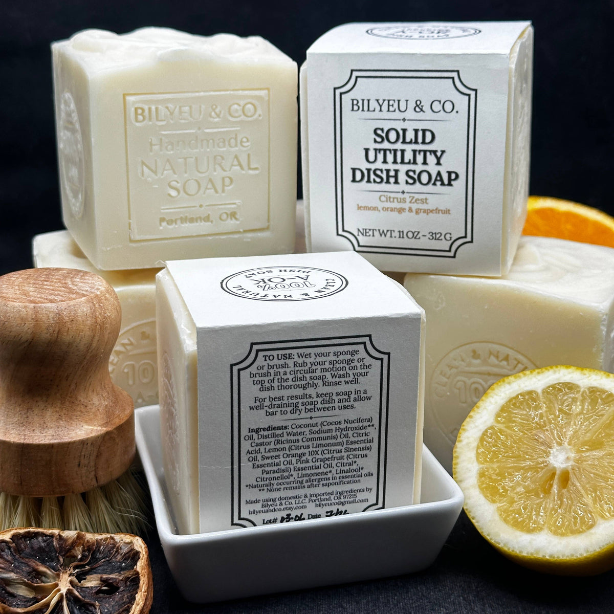 11oz. Lemony CITRUS ZEST Solid Utility Dish Soap