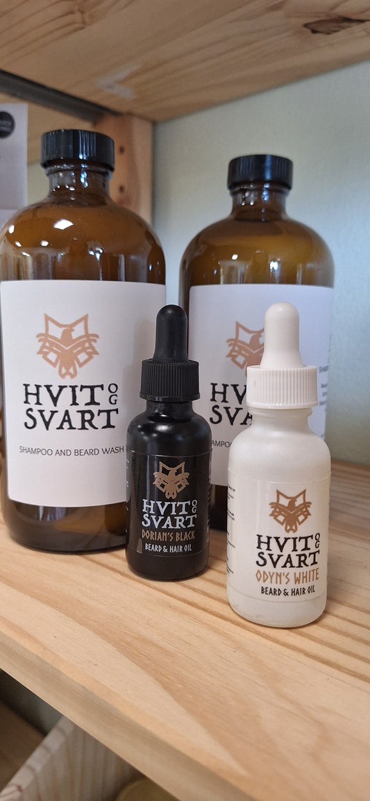 Hair and Beard wash HVIT&SVART