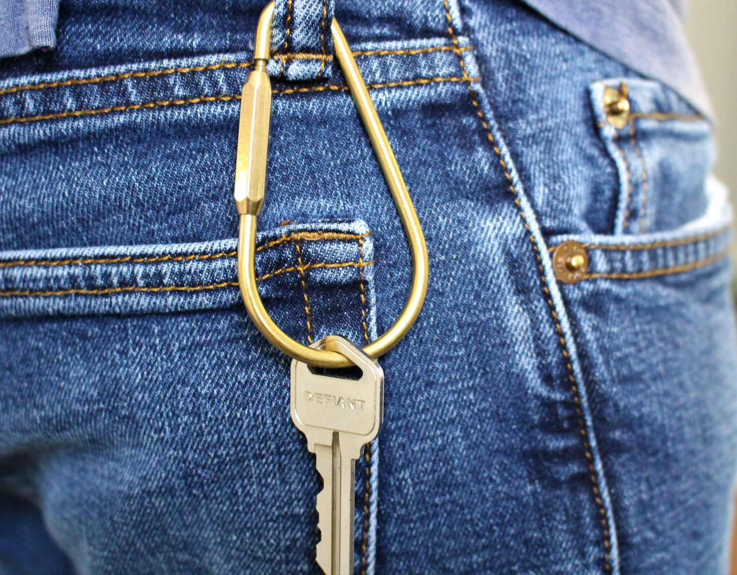 Brass Keyring -Key Fob/Keychain With Screw Closure: Small O ring