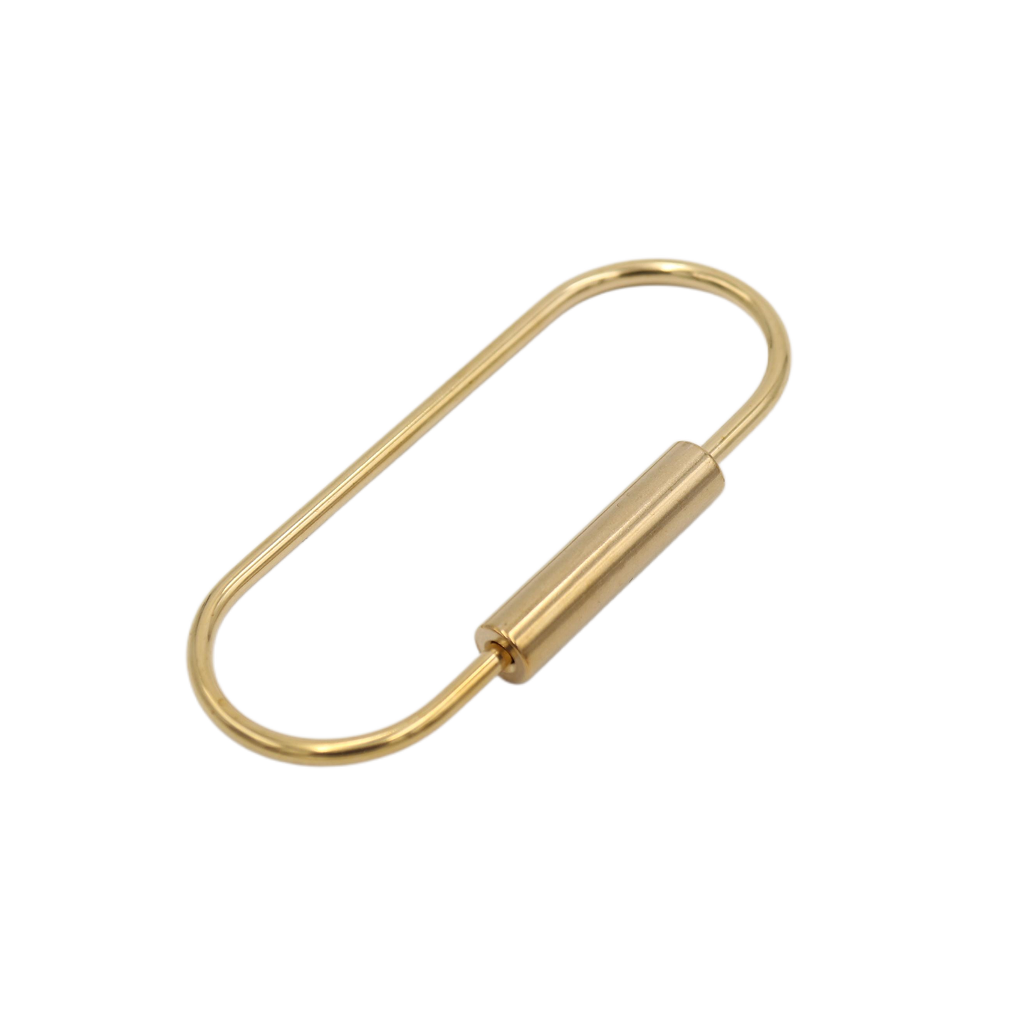 Brass Keyring -Key Fob/Keychain With Screw Closure: Cone