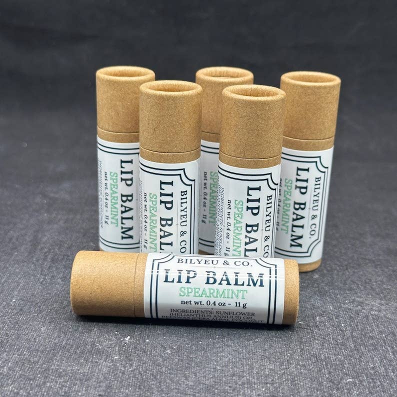 Spearmint Lip Balm in an Eco Paper Tube