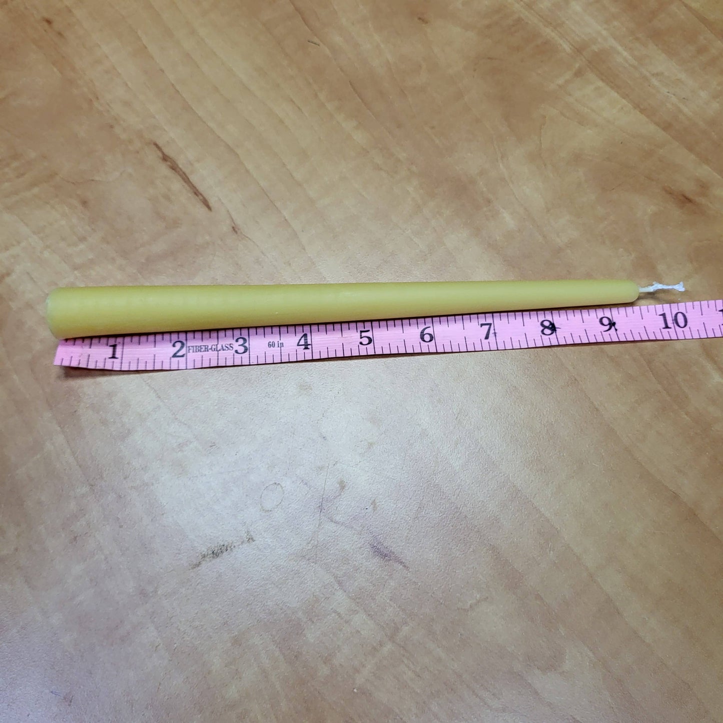 Bulk Handmade 9 in pure beeswax candle stick NO LABELS: Yellow / Vanilla