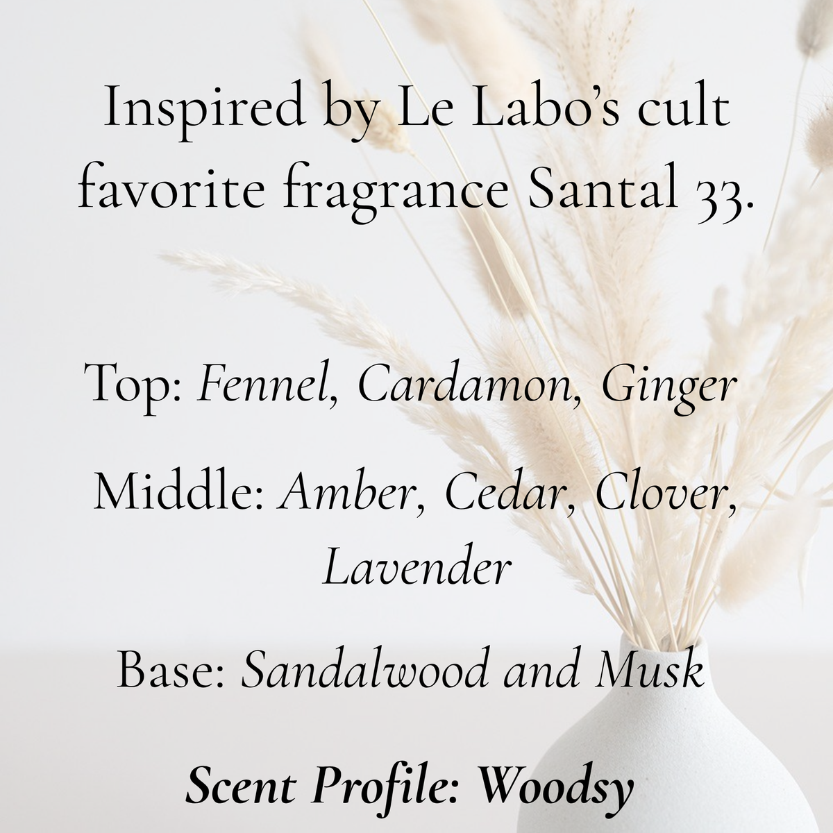 Santal | 7.5 oz Clear Glass Jar Candle
