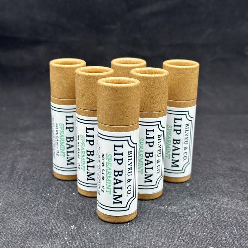 Spearmint Lip Balm in an Eco Paper Tube