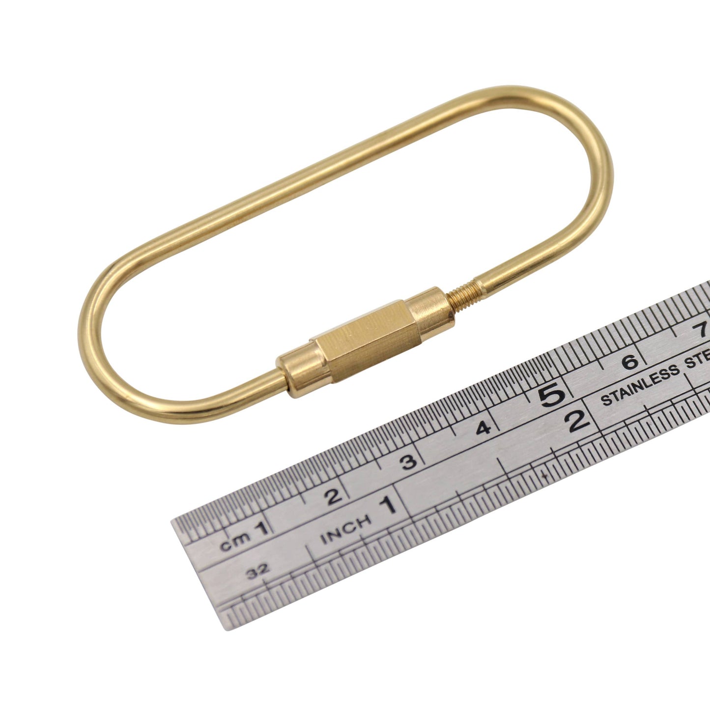 Brass Keyring -Key Fob/Keychain With Screw Closure: Large O Ring