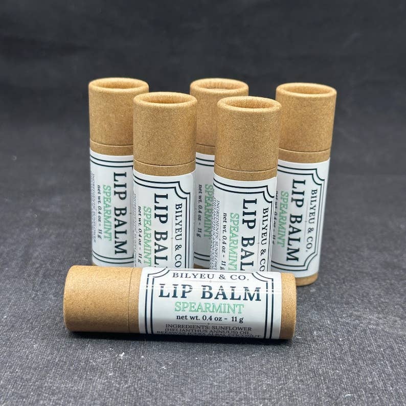 Spearmint Lip Balm in an Eco Paper Tube