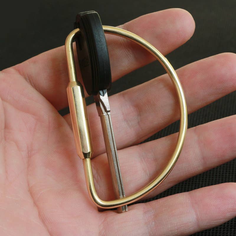 Brass Keyring -Key Fob/Keychain With Screw Closure: Small O ring