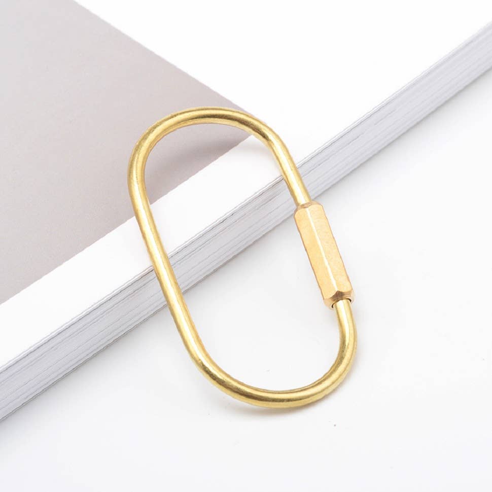 Brass Keyring -Key Fob/Keychain With Screw Closure: Small O ring