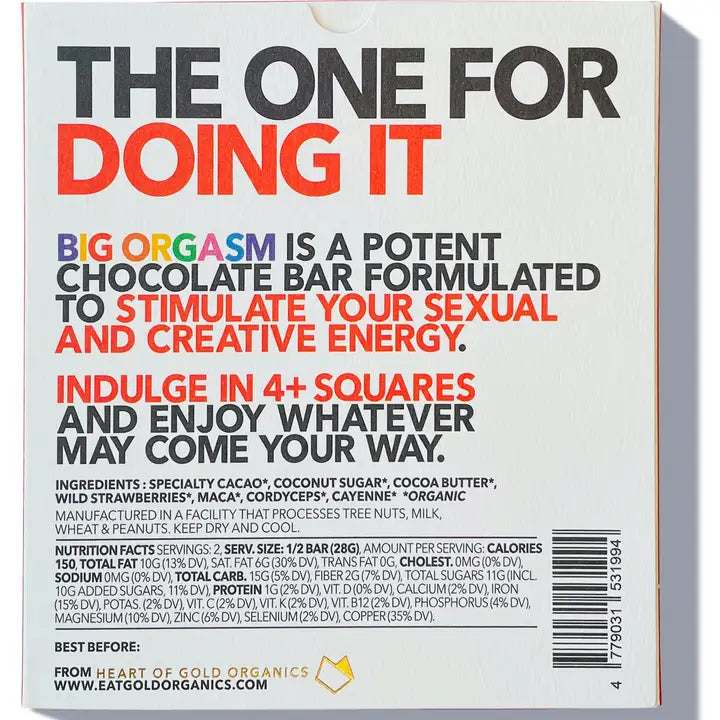 Big Orgasm a Potent, Functional & Delicious Chocolate Bar