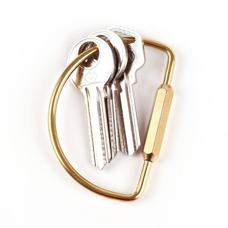 Brass Keyring -Key Fob/Keychain With Screw Closure: Small O ring