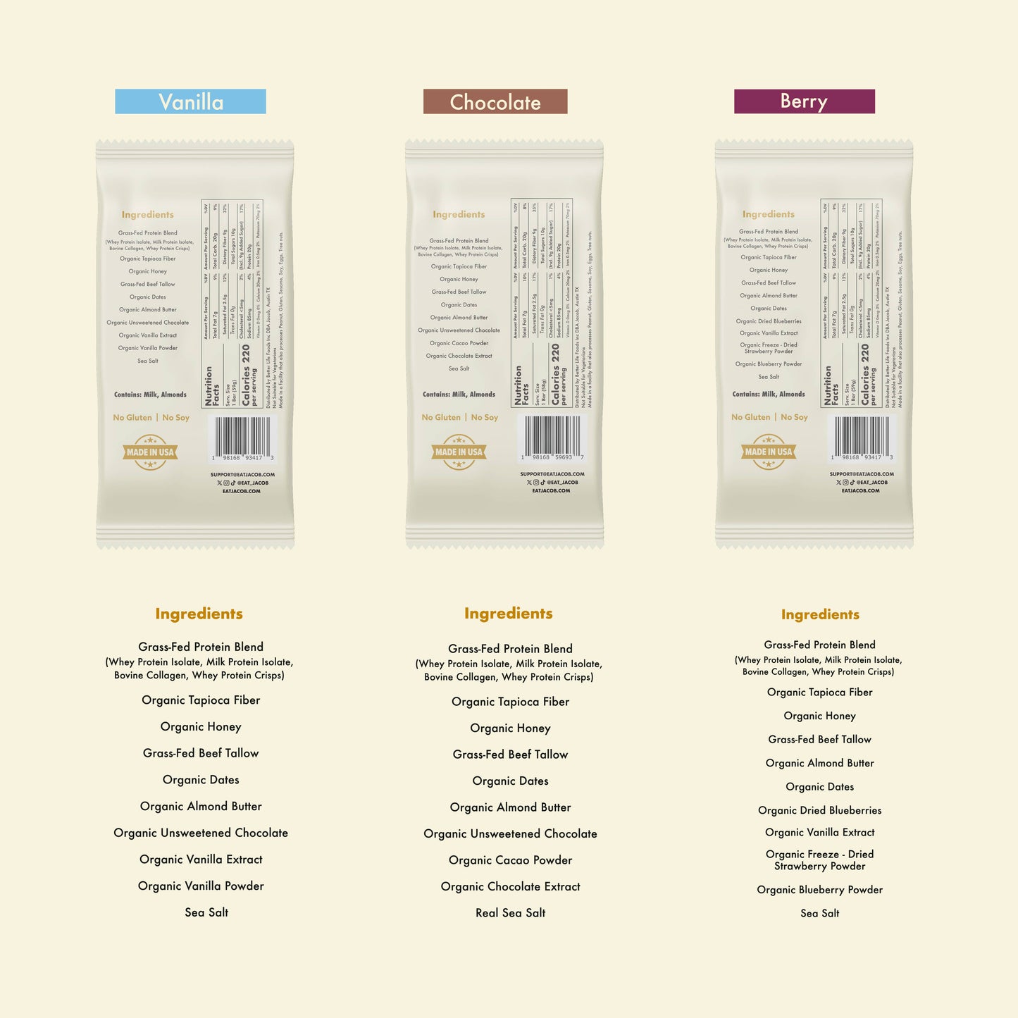 Jacob Protein Bar Chocolate Chip