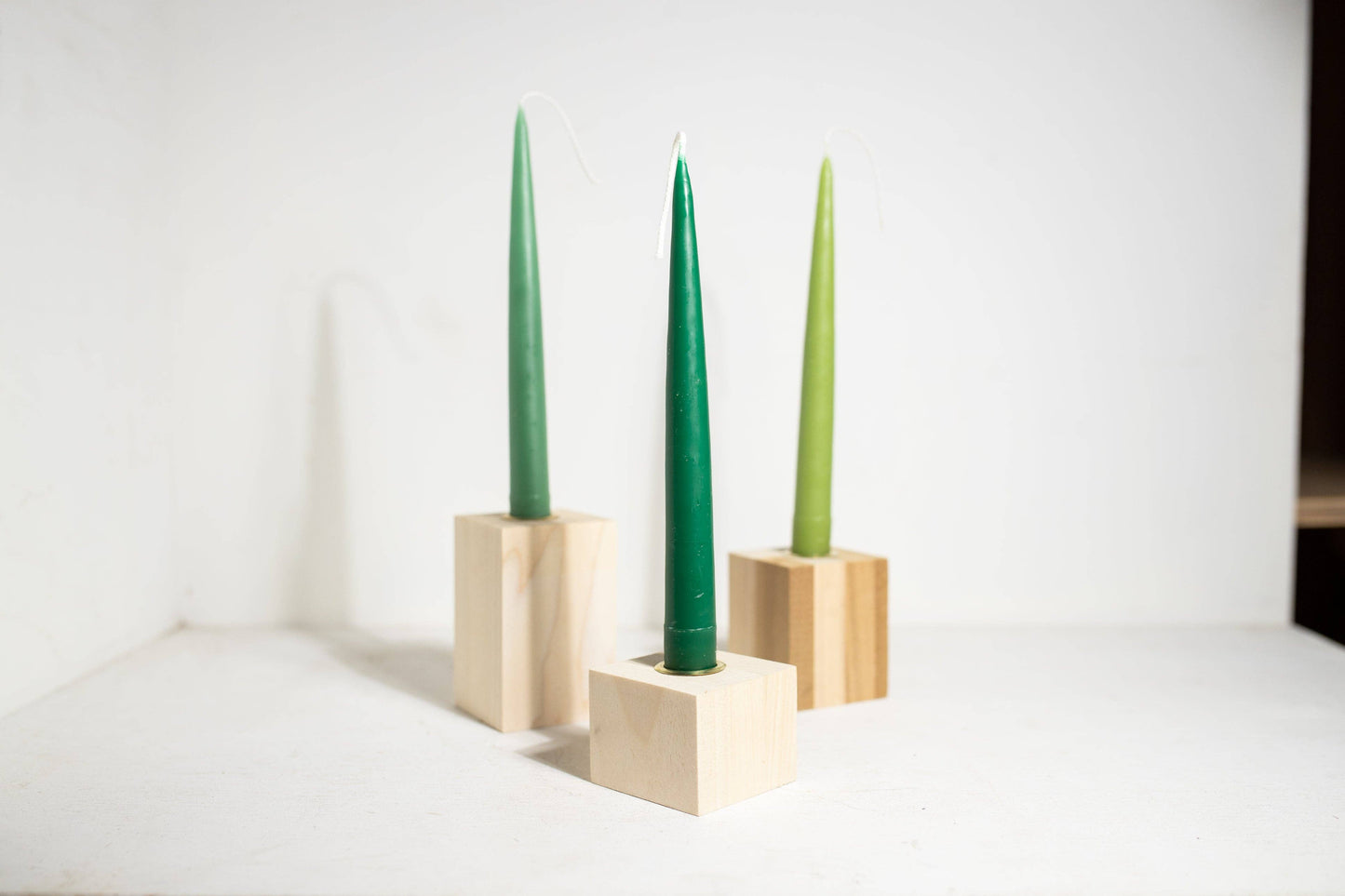 9” Candle Stick Set: Turquoise
