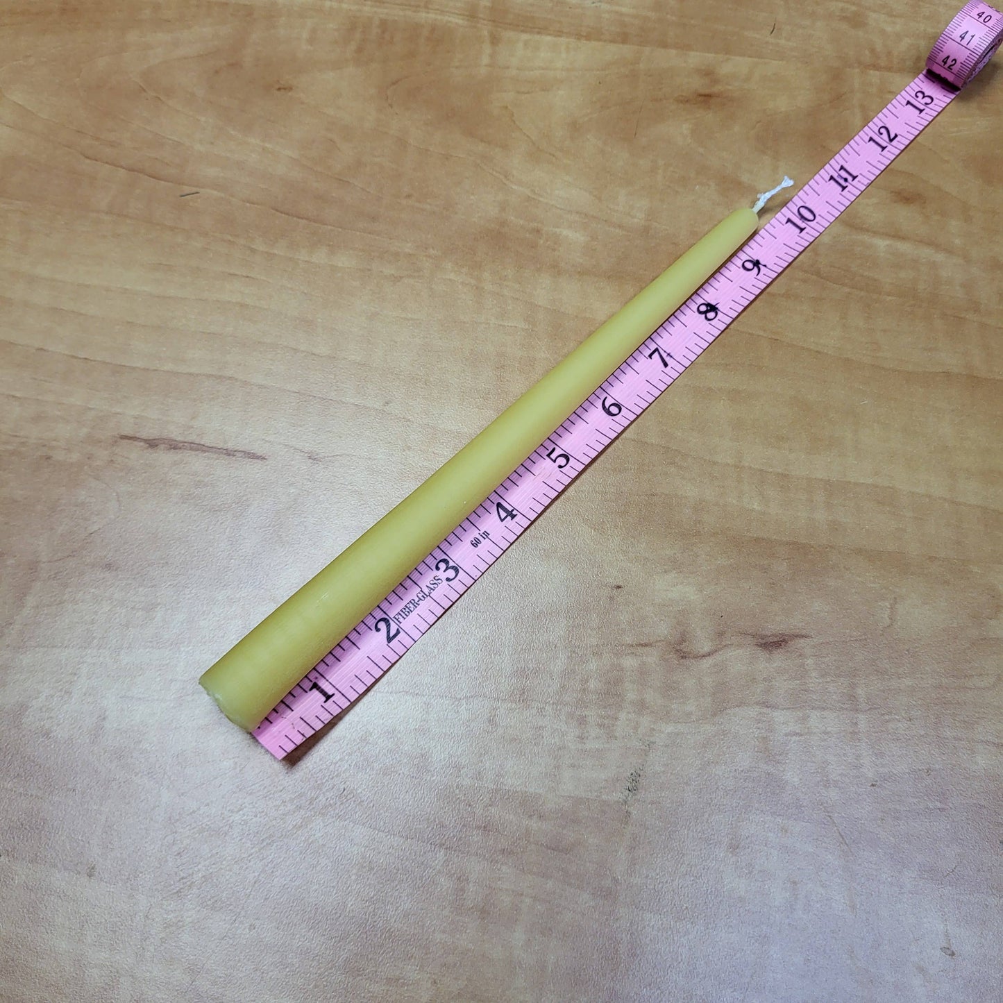 Bulk Handmade 9 in pure beeswax candle stick NO LABELS: Yellow / Vanilla