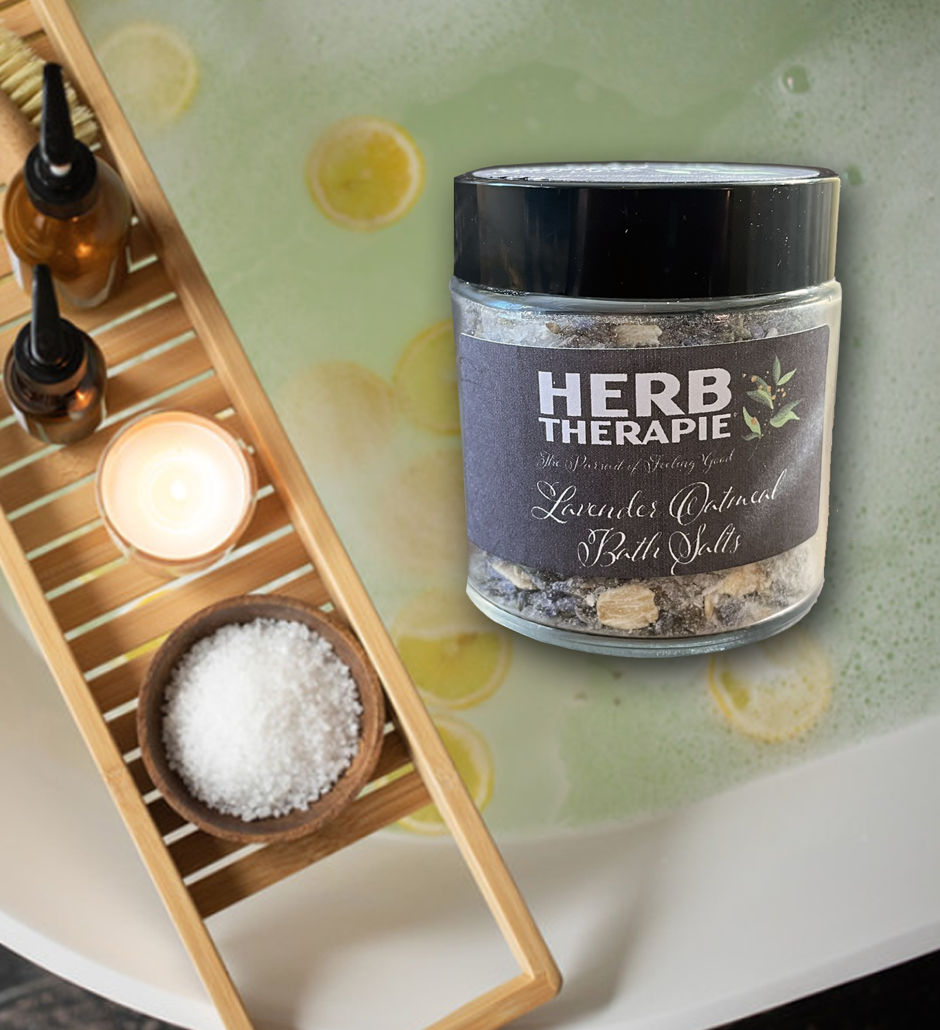 LAVENDER OATMEAL BATH SALTS - Herb Therapie